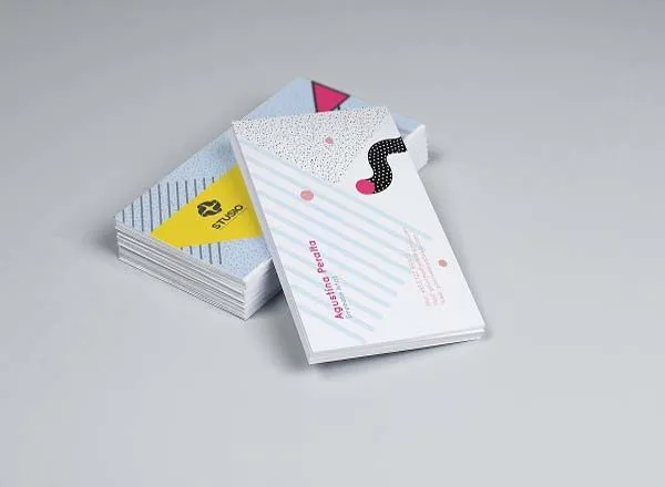 特色流行商务卡（名片）图形模板插图(1)