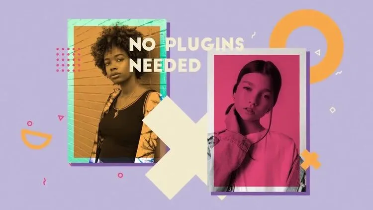 彩色转场活动视频促销ae模板