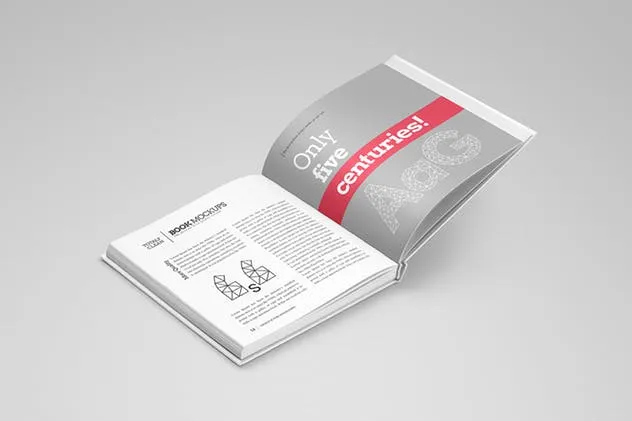 方形精装图书样机套装 Square Book Mock-Up Set插图(5)