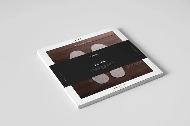 方形杂志画册样机 Square Magazine Mock-up插图(5)