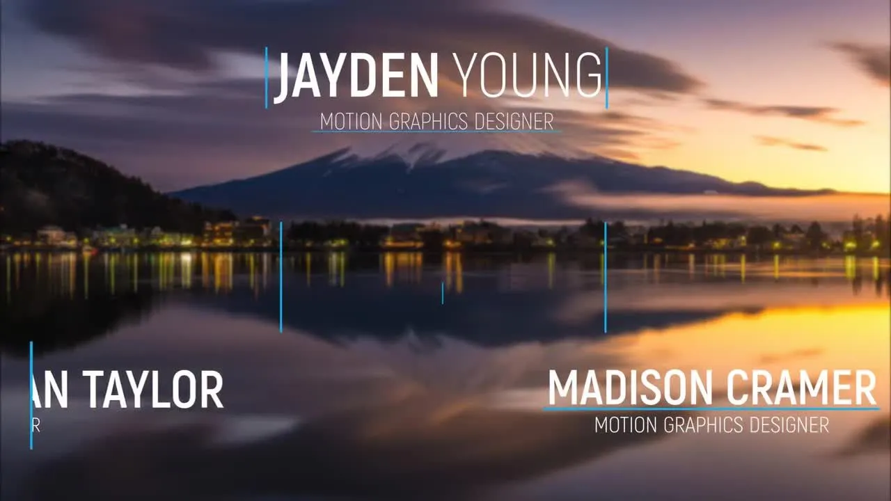 10个优雅的下三分之一标题像素设计精选AE模板