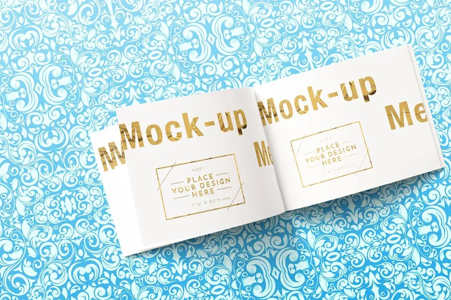 画册样机模板 Landscape Brochure Mockups v.2