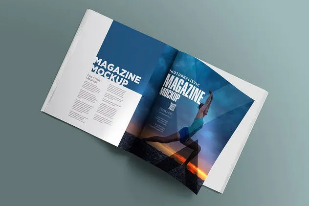 时尚杂志内页设计排版样机模板 Open Magazine Mockups插图(1)