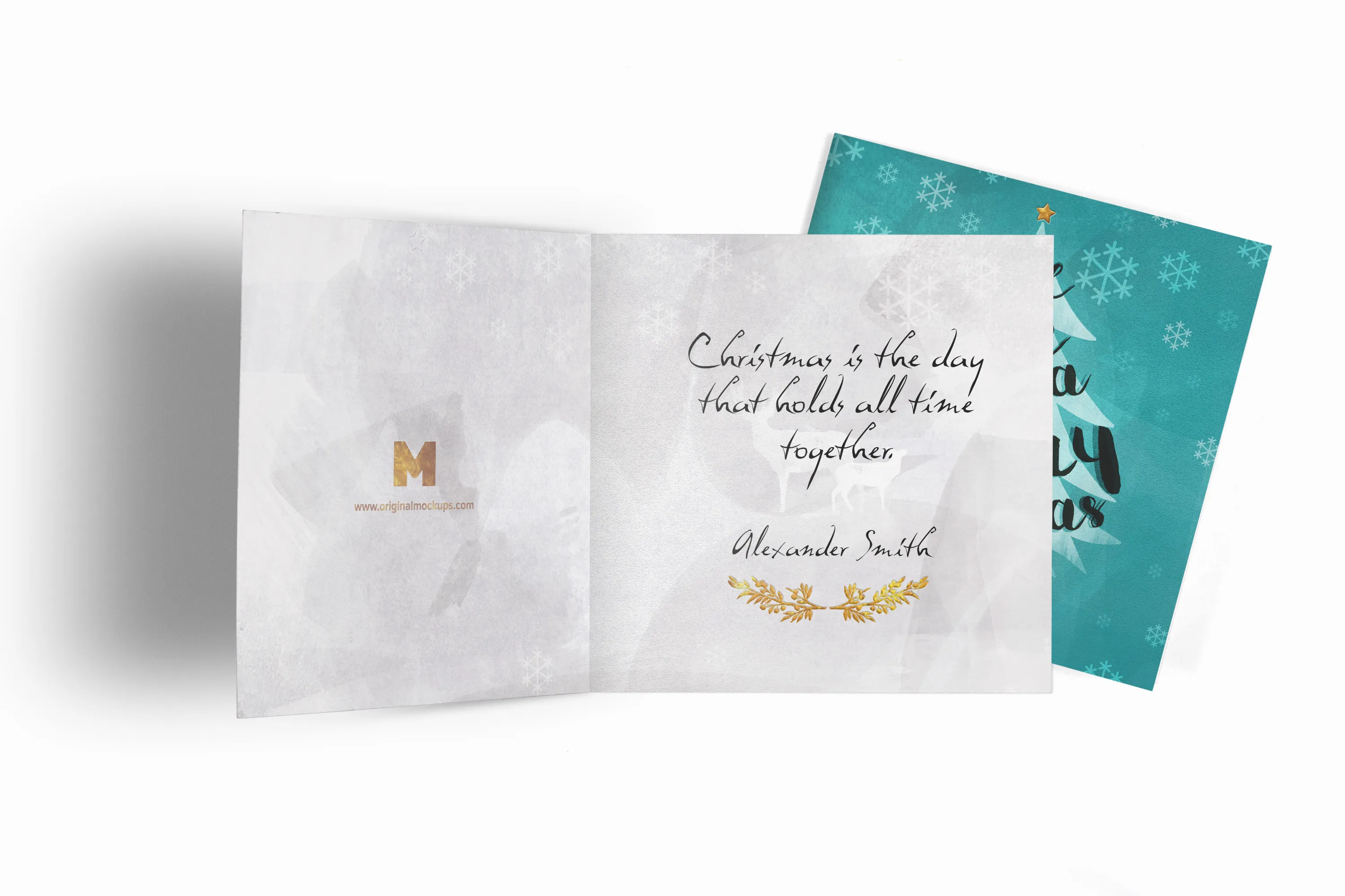 贺卡设计预览样机模板05 Greeting Card Mockup 05