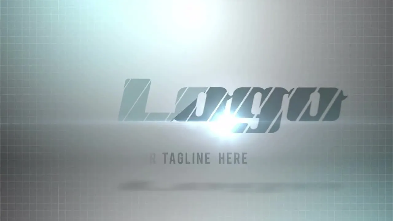 现代和简约拆分设计徽标像素设计精选AE模板