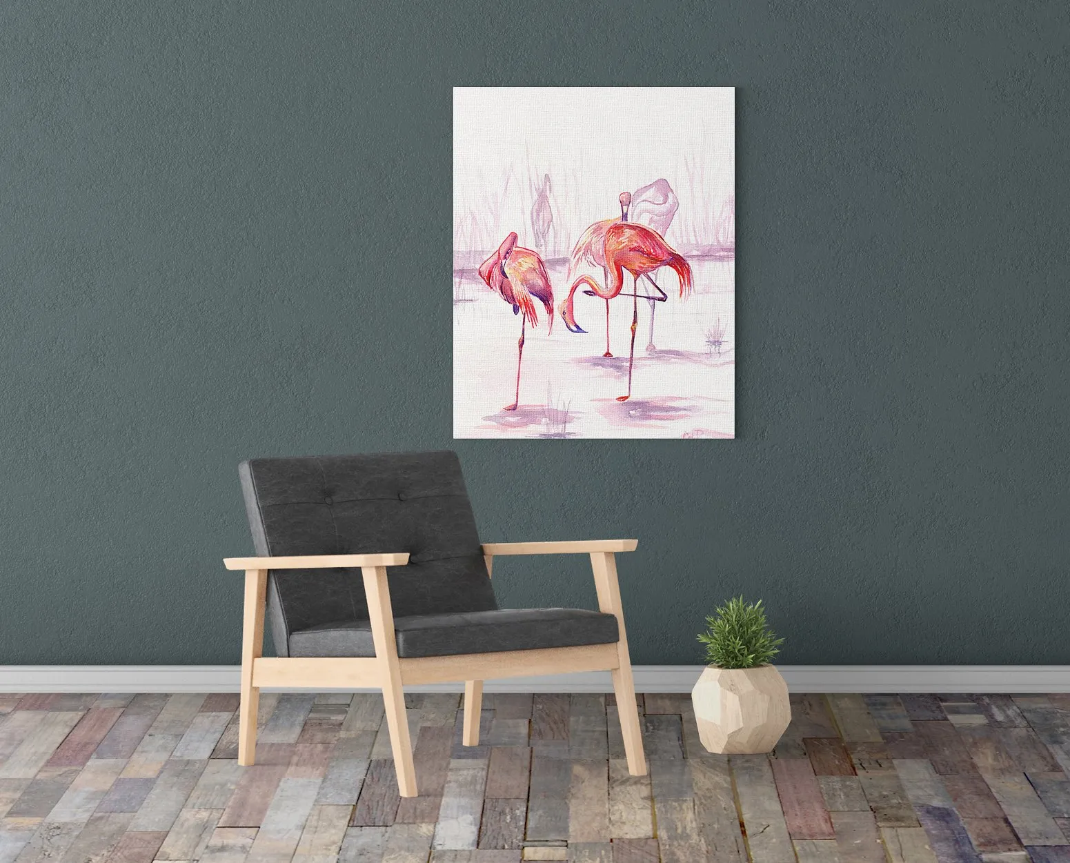 时尚简约的画框和墙壁样机插图(2)