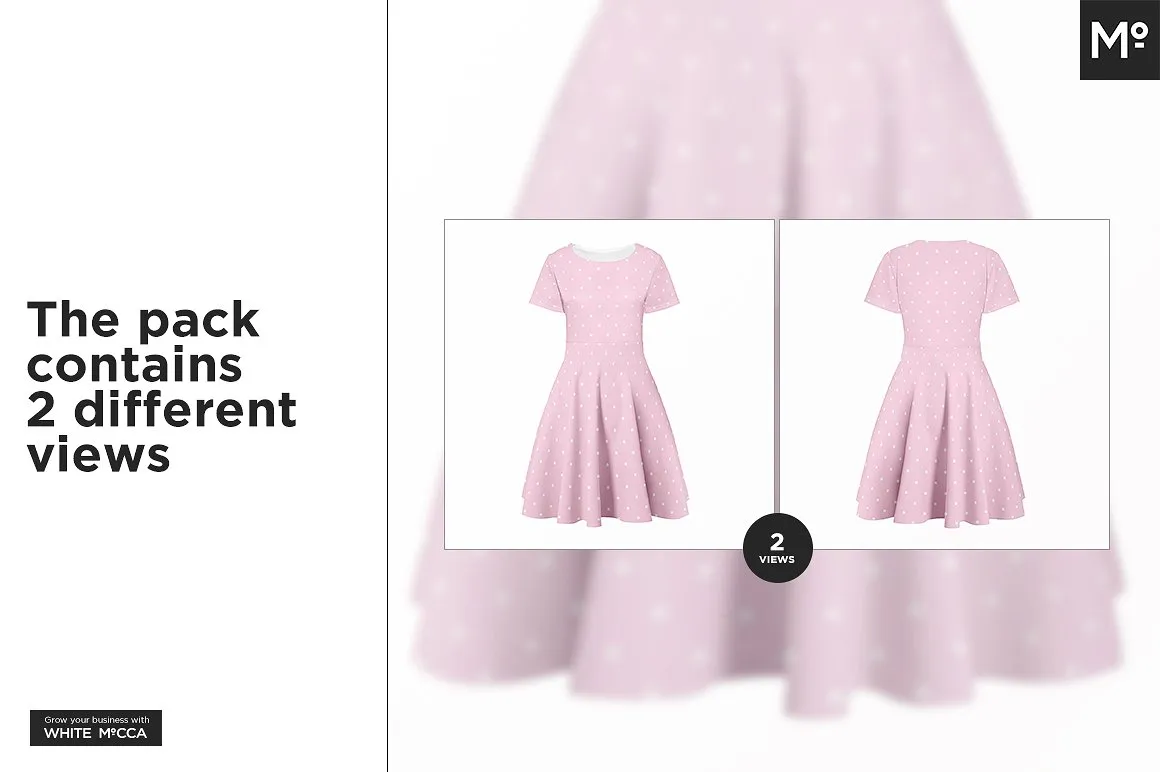 连衣裙女装样机展示模型mockups插图(1)