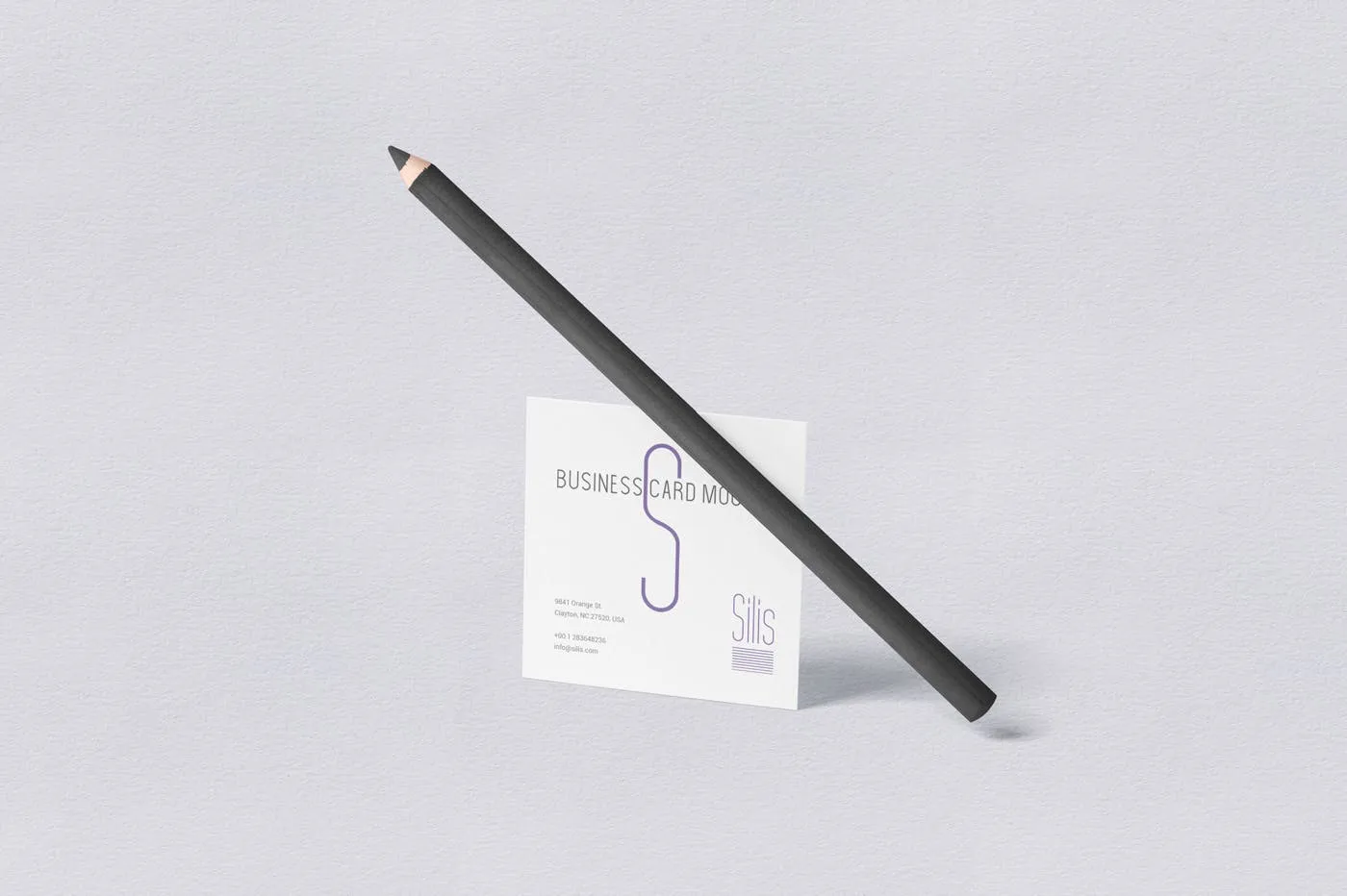 方形名片叠放阴影效果样机素材库精选模板 Square Shaped Business Card Mockups插图(5)