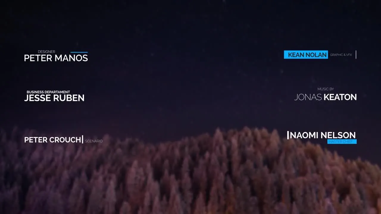 炫酷动态动画下三分之一4K电影全屏标题像素设计精选AE模板