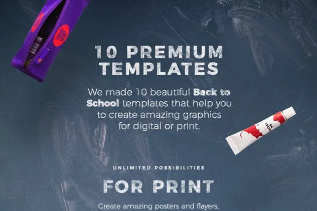 开学季校园主题场景巨无霸广告模板 Back To School – 10 Premium Hero Image Templates插图(1)
