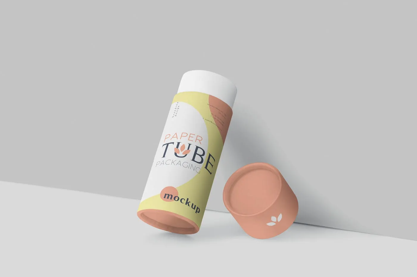 纸管包装外观设计效果图素材库精选模板 Paper Tube Packaging Mockup Set – Slim插图(5)