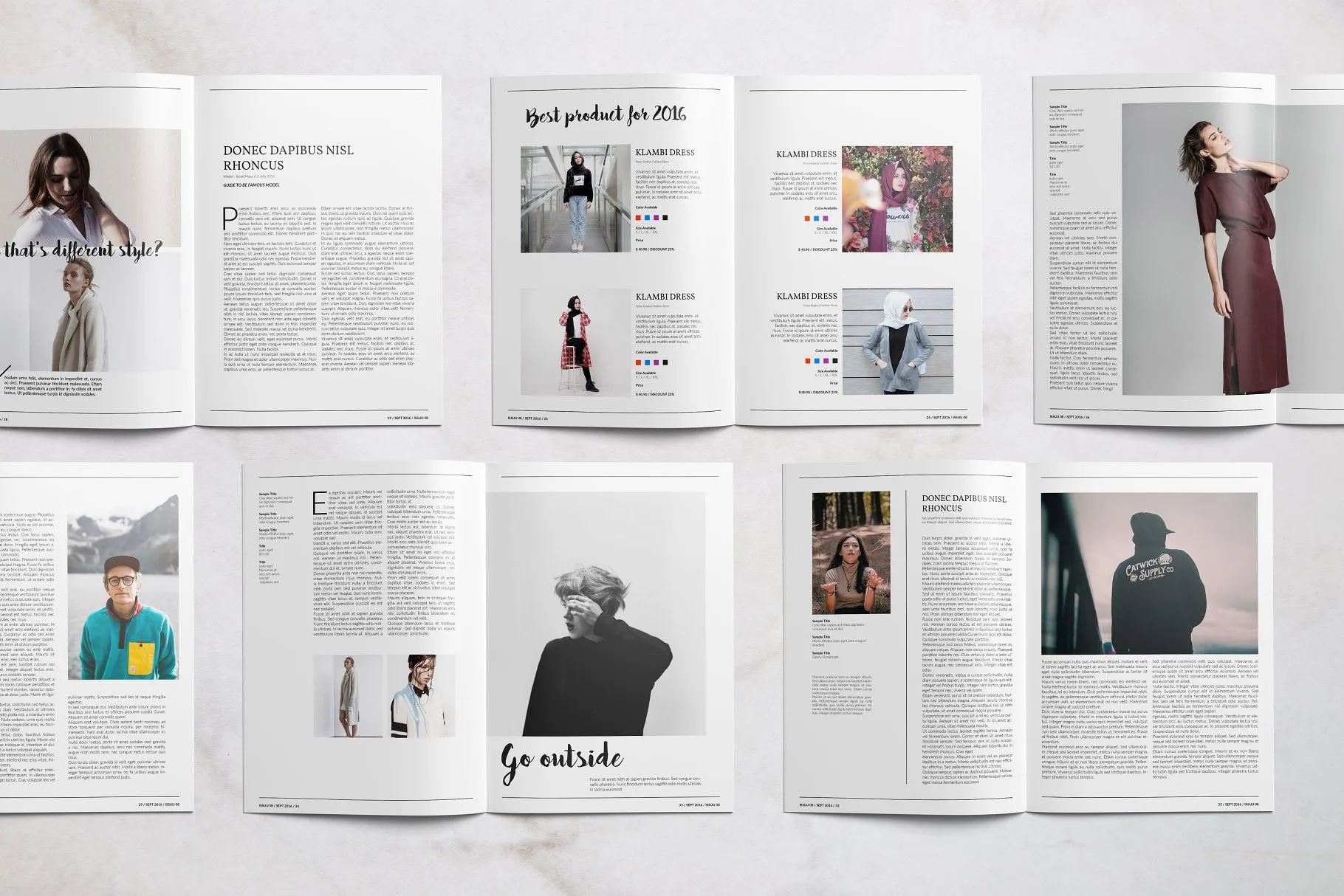 时装主题杂志模板 Discontent Magazine插图(6)