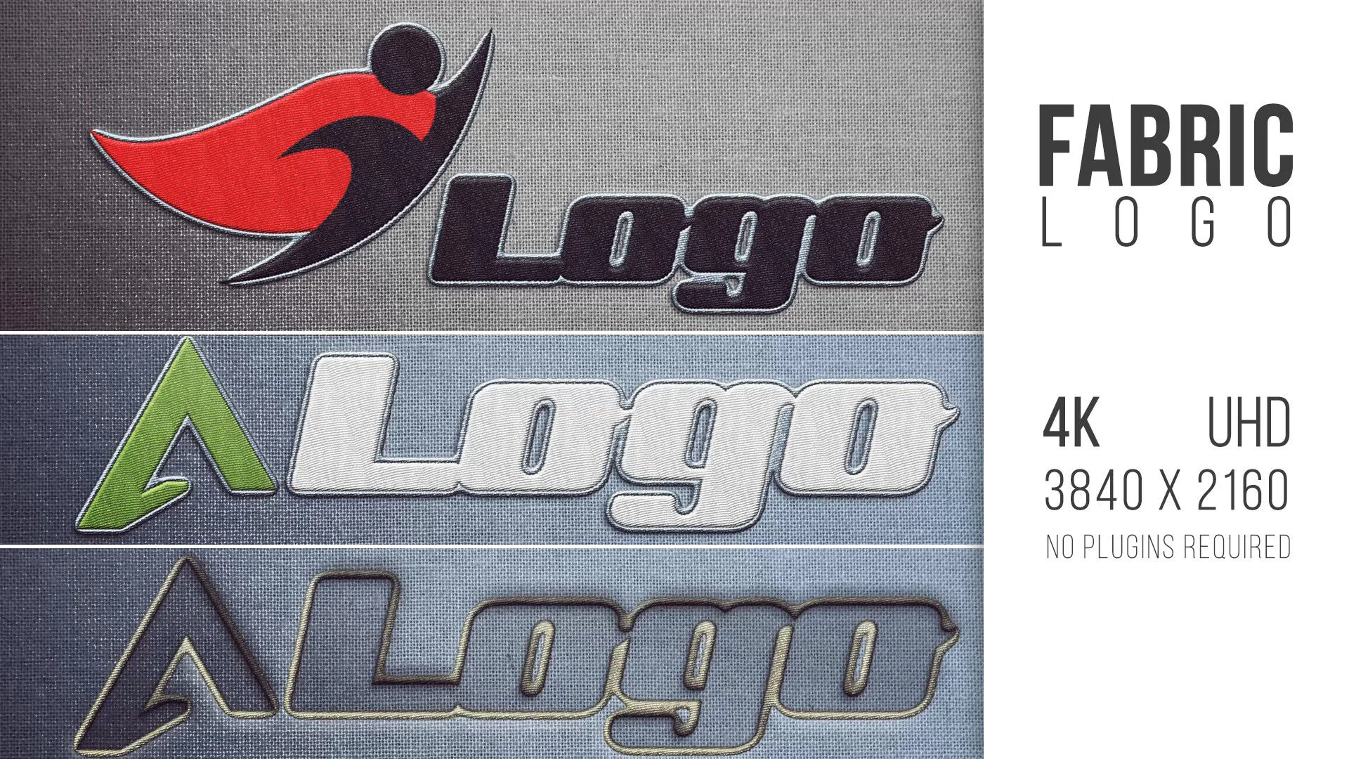 创意的织物动画徽标展示像素设计精选AE模板