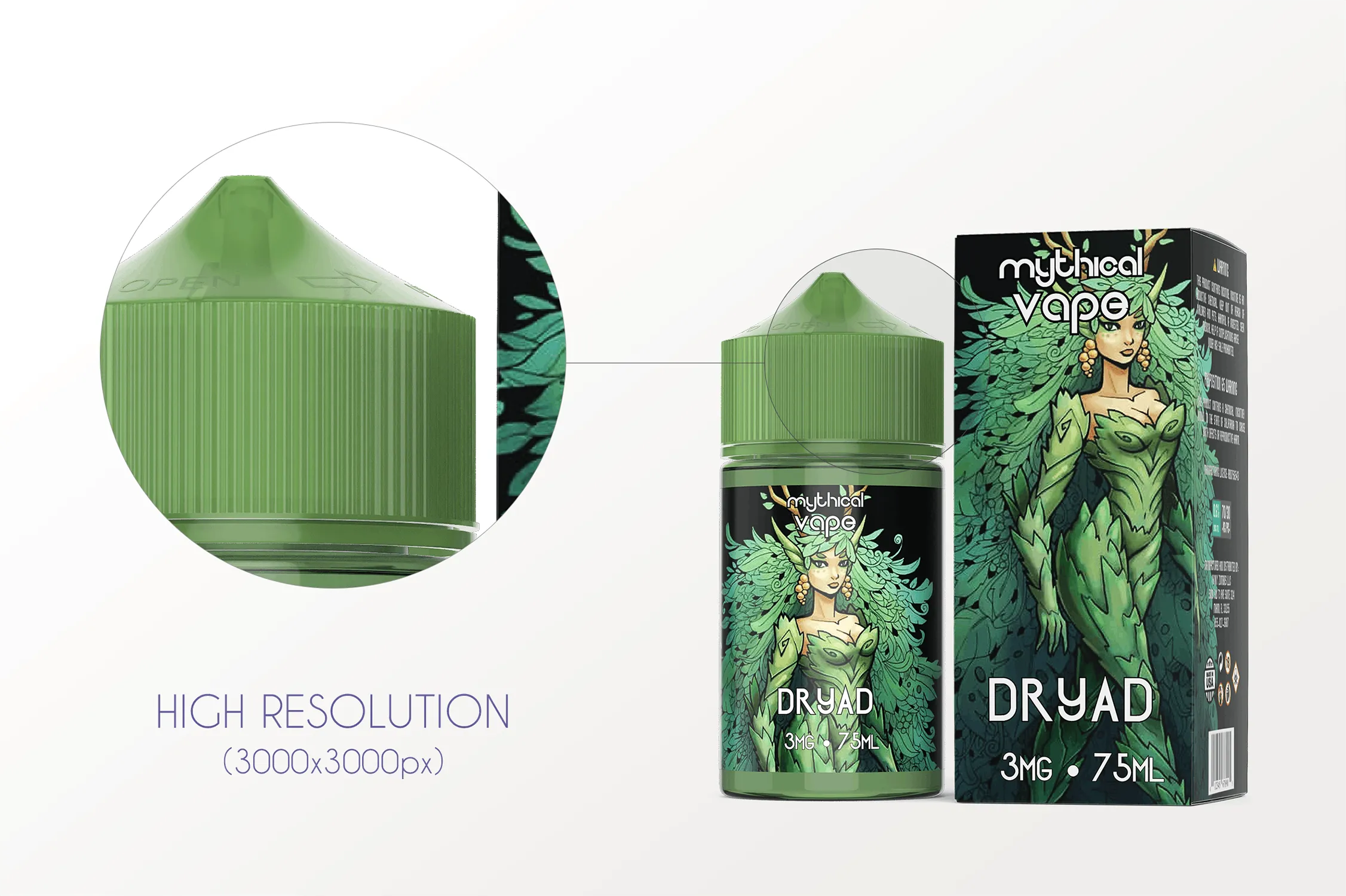 75ml容量电子烟烟油瓶外观设计样机模板 eLiquid Bottle Mockup v. 75ml-C插图(4)