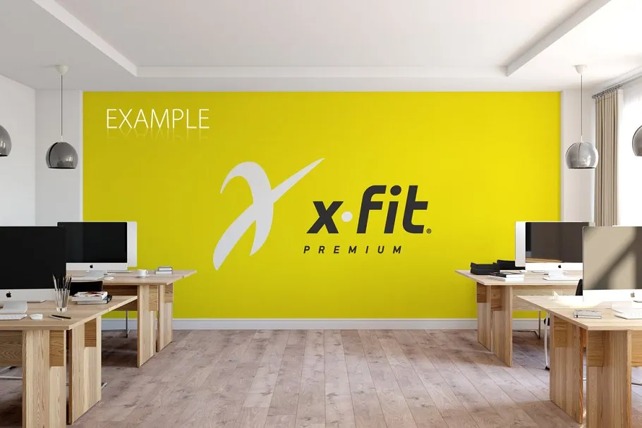 办公室墙纸设计样机模板合集 OFFICE Interior Wall Mockup Bundle插图(15)