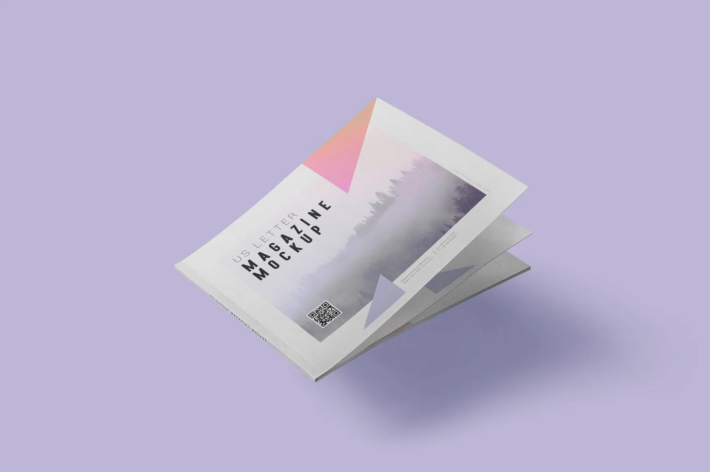 美国信纸规格杂志版式设计效果图样机 Magazine Mockup – US Letter Landscape插图(5)