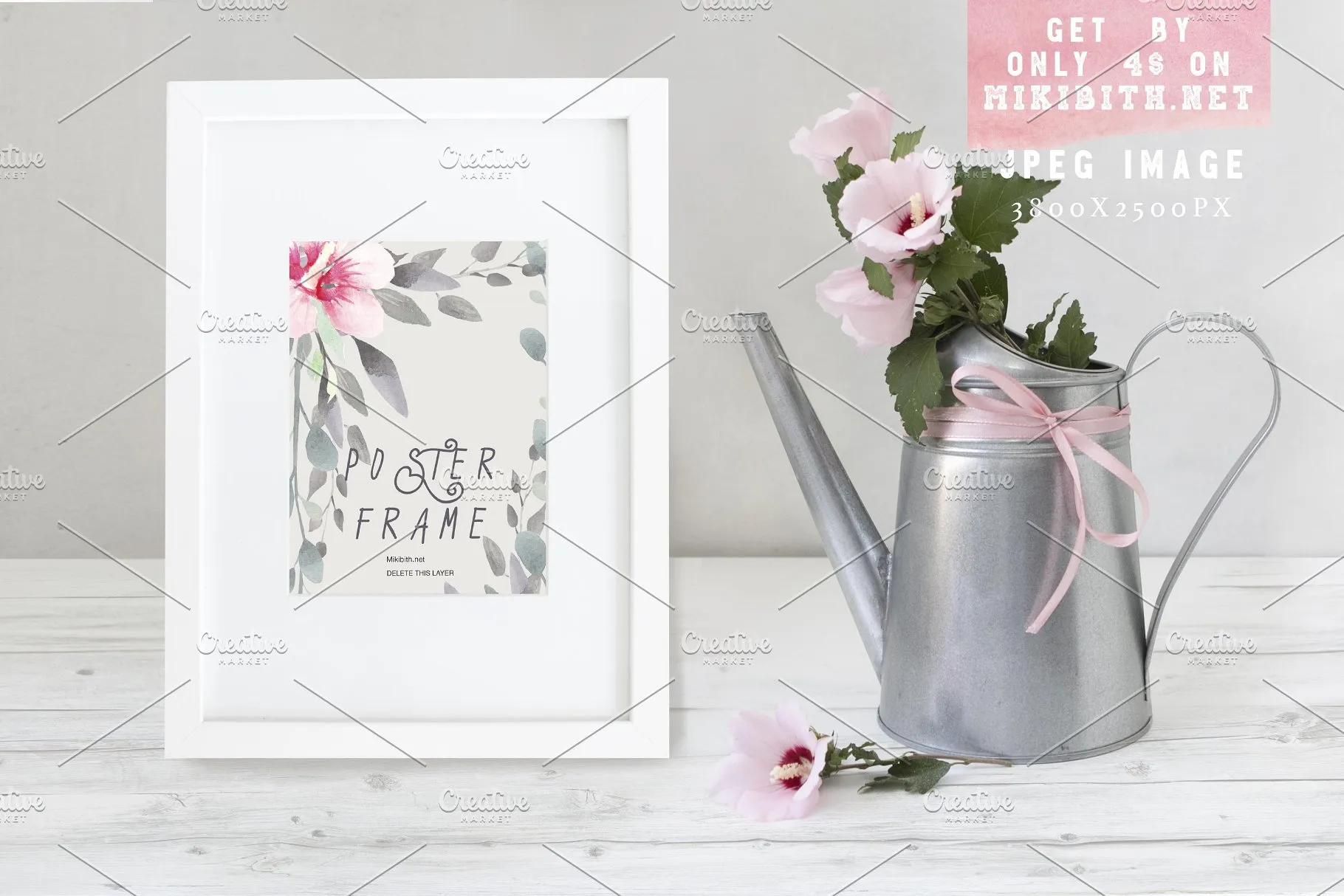 海报画报框样机 Poster frame mockups插图(4)