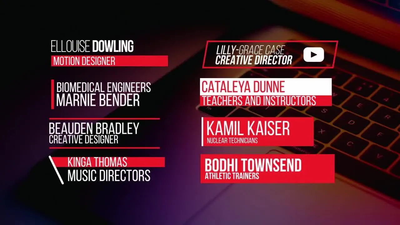 8个现代下三分装简单动画标题像素设计精选AE模板