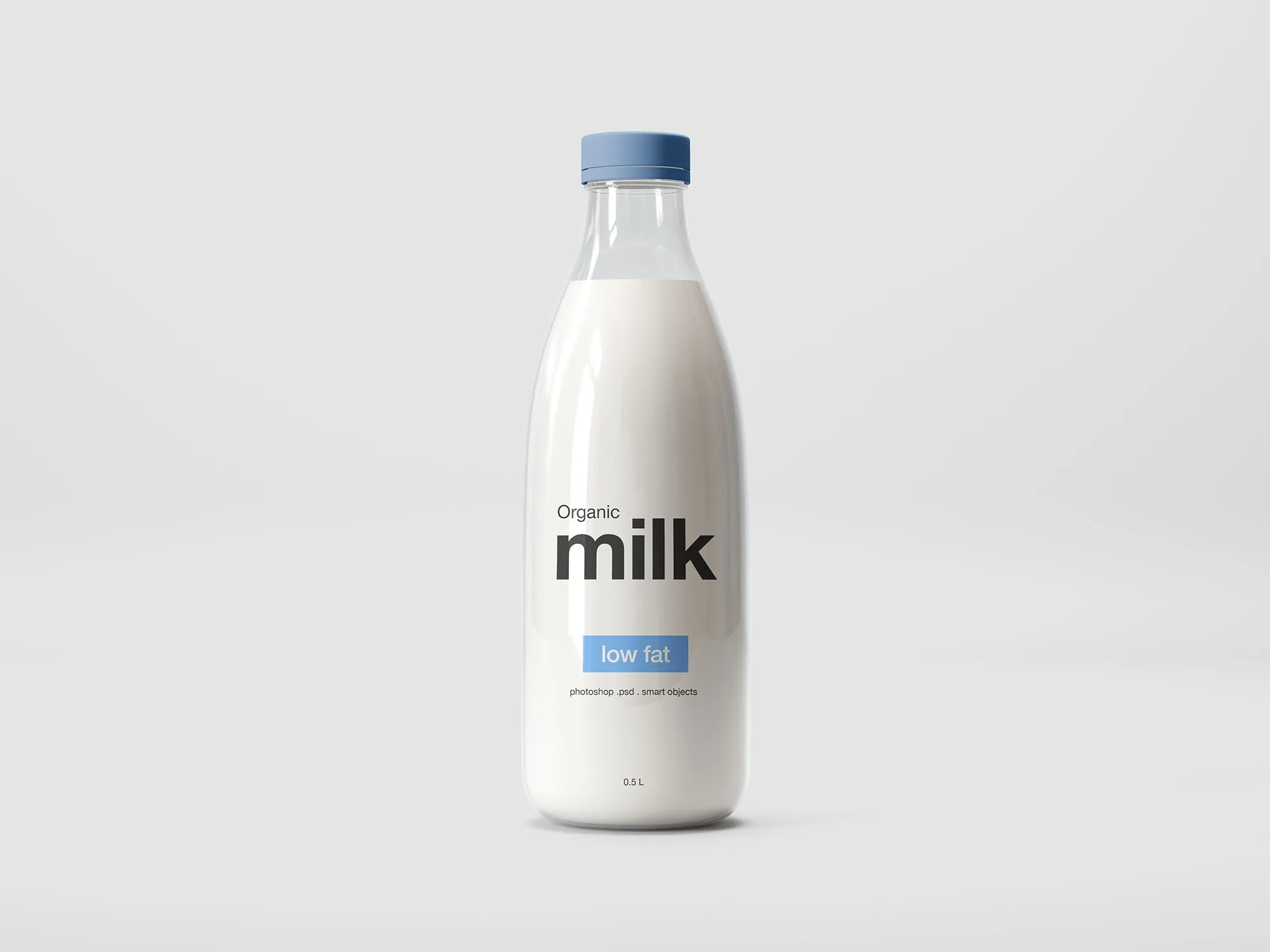 牛奶玻璃瓶外观设计图样机模板 Milk Glass Bottle Mockup
