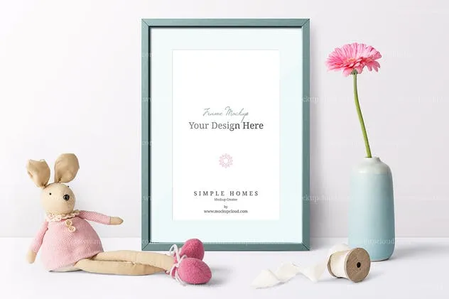 超高清花卉画框场景样机模板v8 Simple Homes Mockup Vol. 8插图(3)