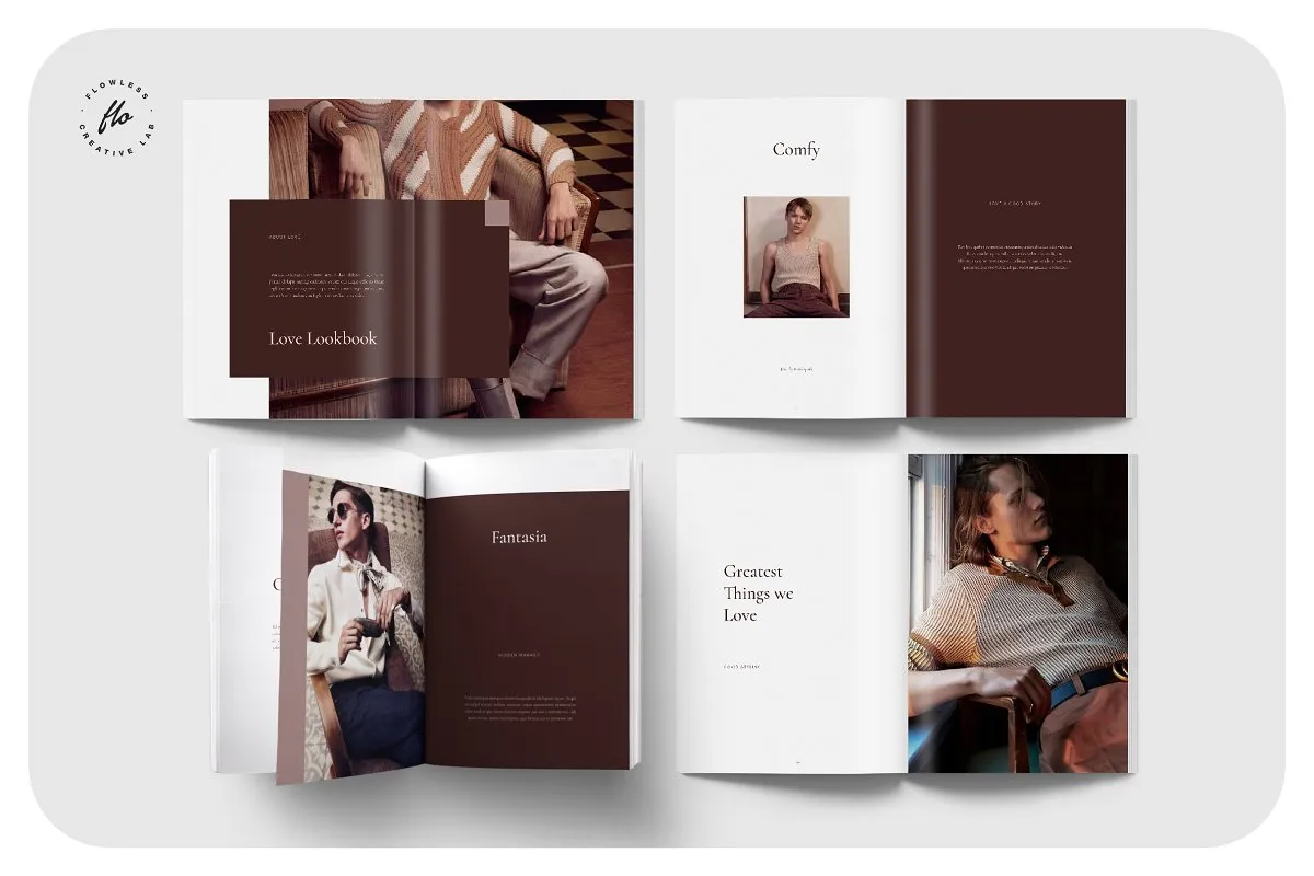 [LOVE]男士潮流时尚产品图册设计模板