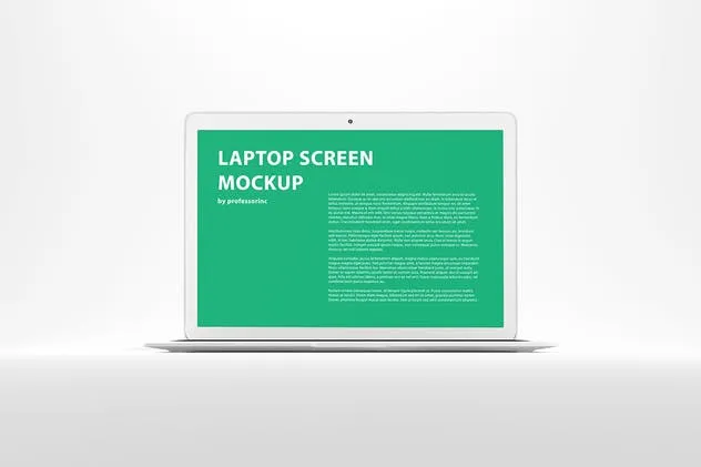 白色背景MacBook笔记本电脑演示样机 White MacBook Mockup插图(1)