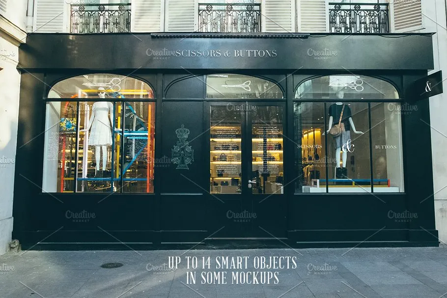 50款各种店铺店招招牌设计展示样机 50 Facades mockups插图(3)