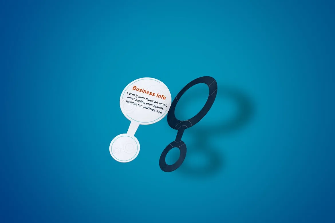 DieCut裁切工艺折叠卡片设计图素材库精选 DieCut Bi-Fold Card Mockup插图(3)