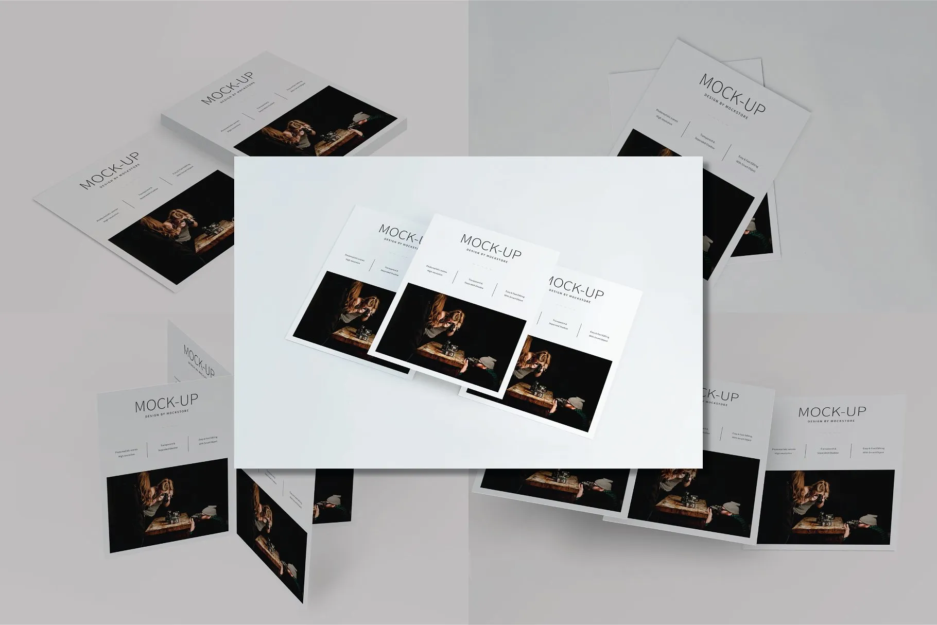 美国信纸大小的海报展示样机下载 US Letter Flyer Mock-Up [psd]