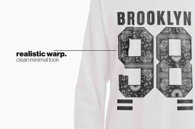 时尚印花T恤/长袖/运动连帽衫服装样机 T-Shirt Longsleeve Sweatshirt Hoodie Mockup插图(6)