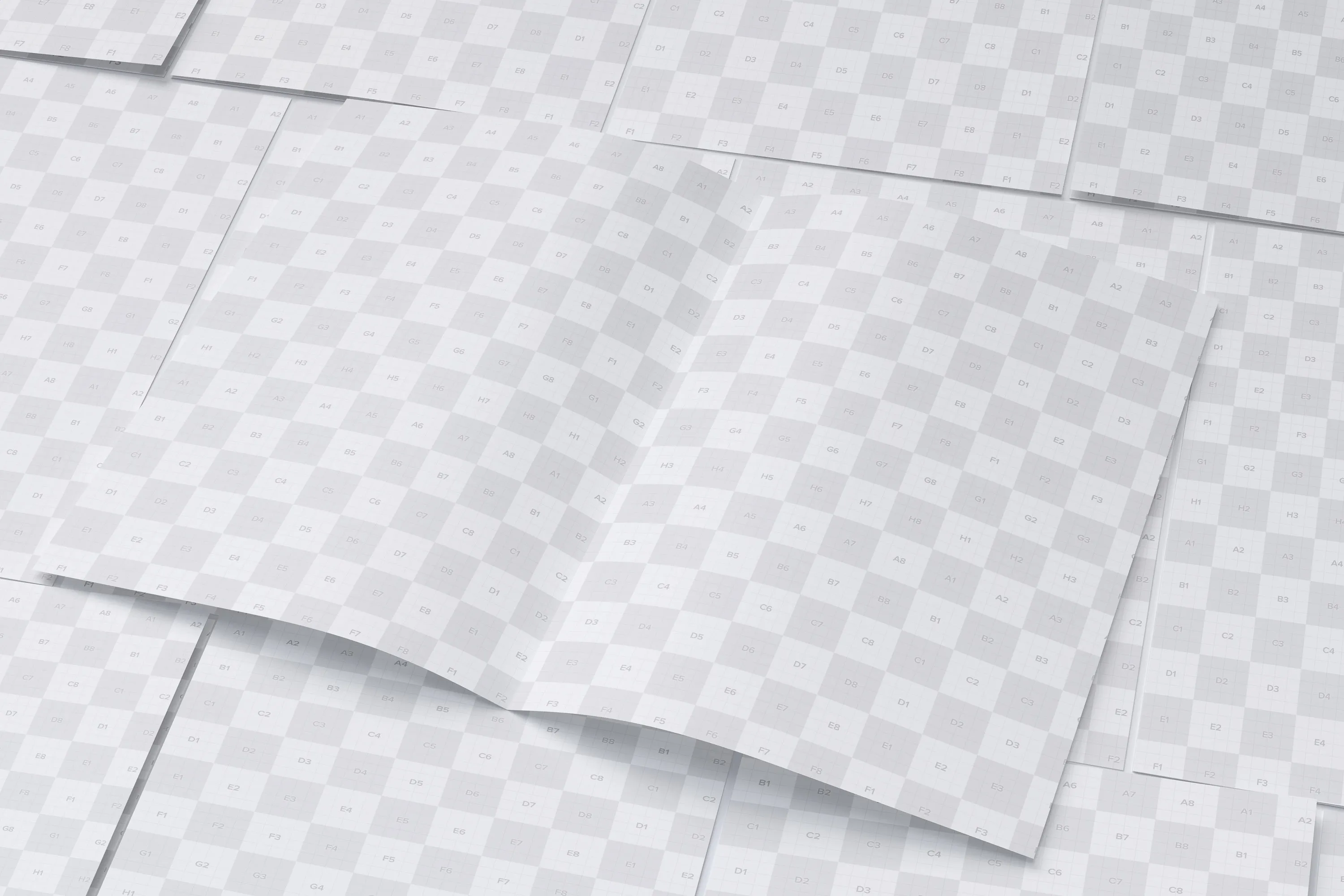 A3纸张大小传单设计图样机06 A3 Bi Fold Brochure Mockup 06插图(1)