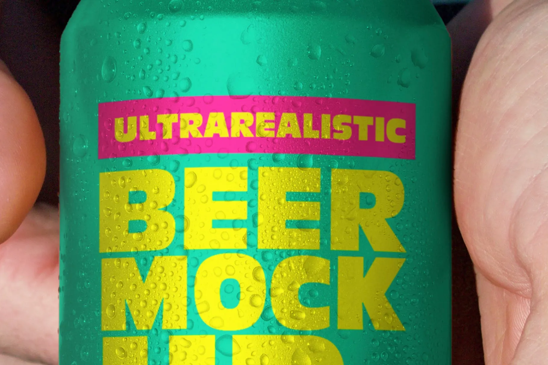 啤酒易拉罐包装外观设计图素材库精选 Snuggled up Beer Can Mockup插图(3)