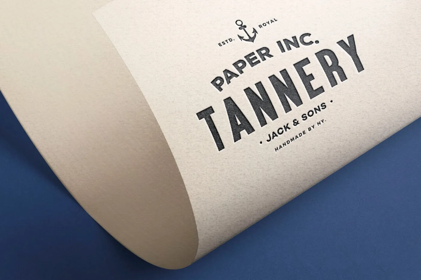 Logo设计压印工艺效果图样机模板 Creative Paper Logo Mockups插图(2)