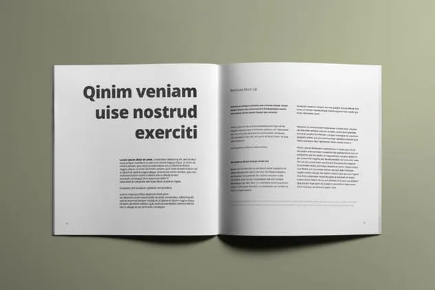 方形企业宣传册样机模板 Square Brochure Mockup插图(3)