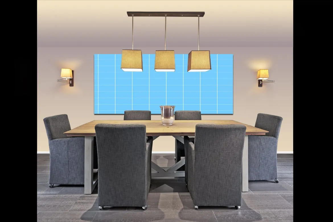 奢华餐桌场景画框样机素材库精选模板 Dining_Table_Mockup插图(6)