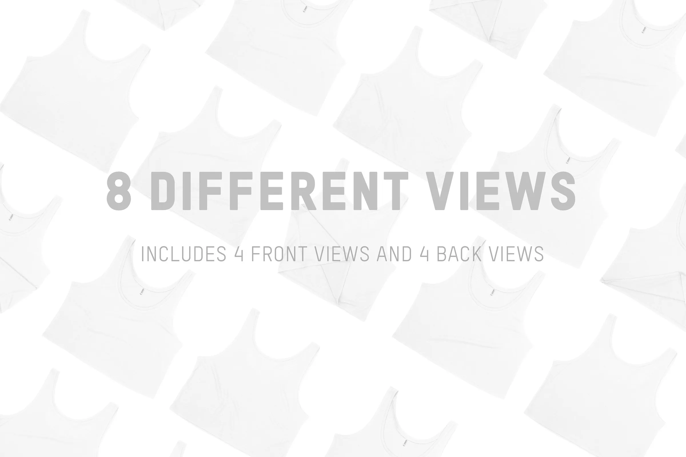 超短款女士运动背心服装样机 Bella Canvas 6680 Women’s Crop Tank插图(5)