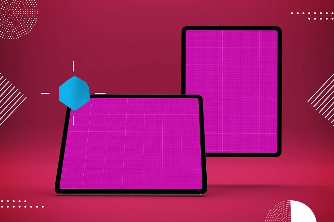 iPad Pro平板电脑UI设计屏幕预览效果图样机 Abstract iPad Pro Mockup插图(13)