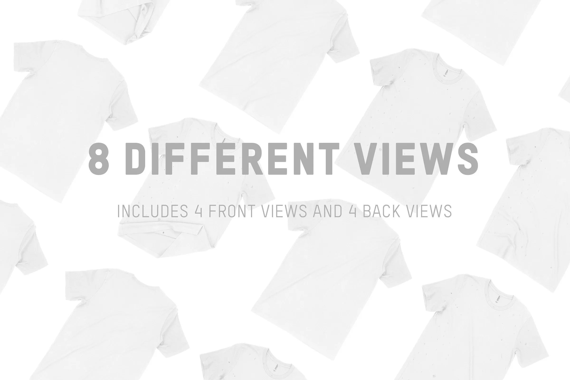 黑色印花T恤服装样机 Bella Canvas 3009 Distressed T-Shirt插图(5)