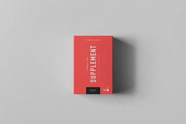 保健品药物罐子&盒子样机模板7 Supplement Jar & Box Mock-up 7插图(9)
