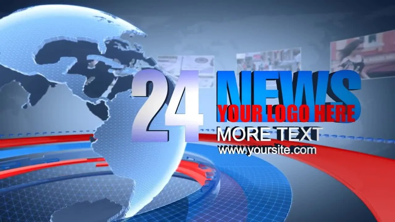 News新闻节目的开场片头文本字幕介绍像素设计精选AE模板