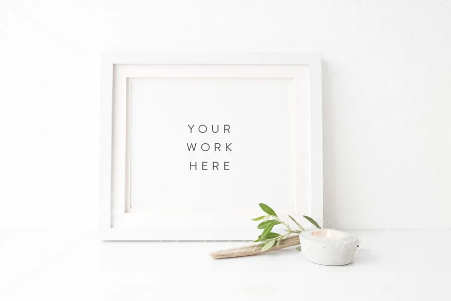 艺术画相框样机 8×10" Art frame mock up – botanical插图