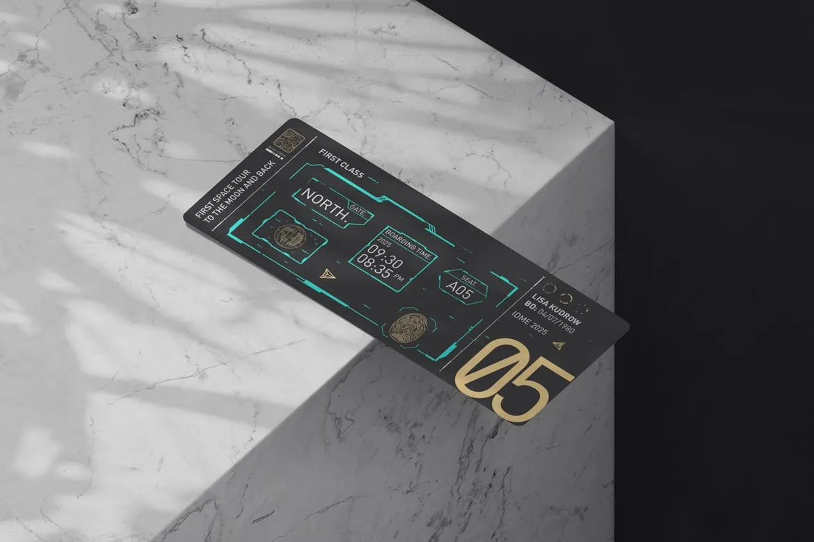 门票/现金券设计印刷效果图样机v1 Tickets / Cash Coupons Mock-Ups Vol.1插图(5)