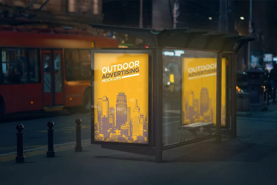 户外广告灯箱广告样机模板合集 Outdoor Advertising Mock-Up / V.2插图(4)
