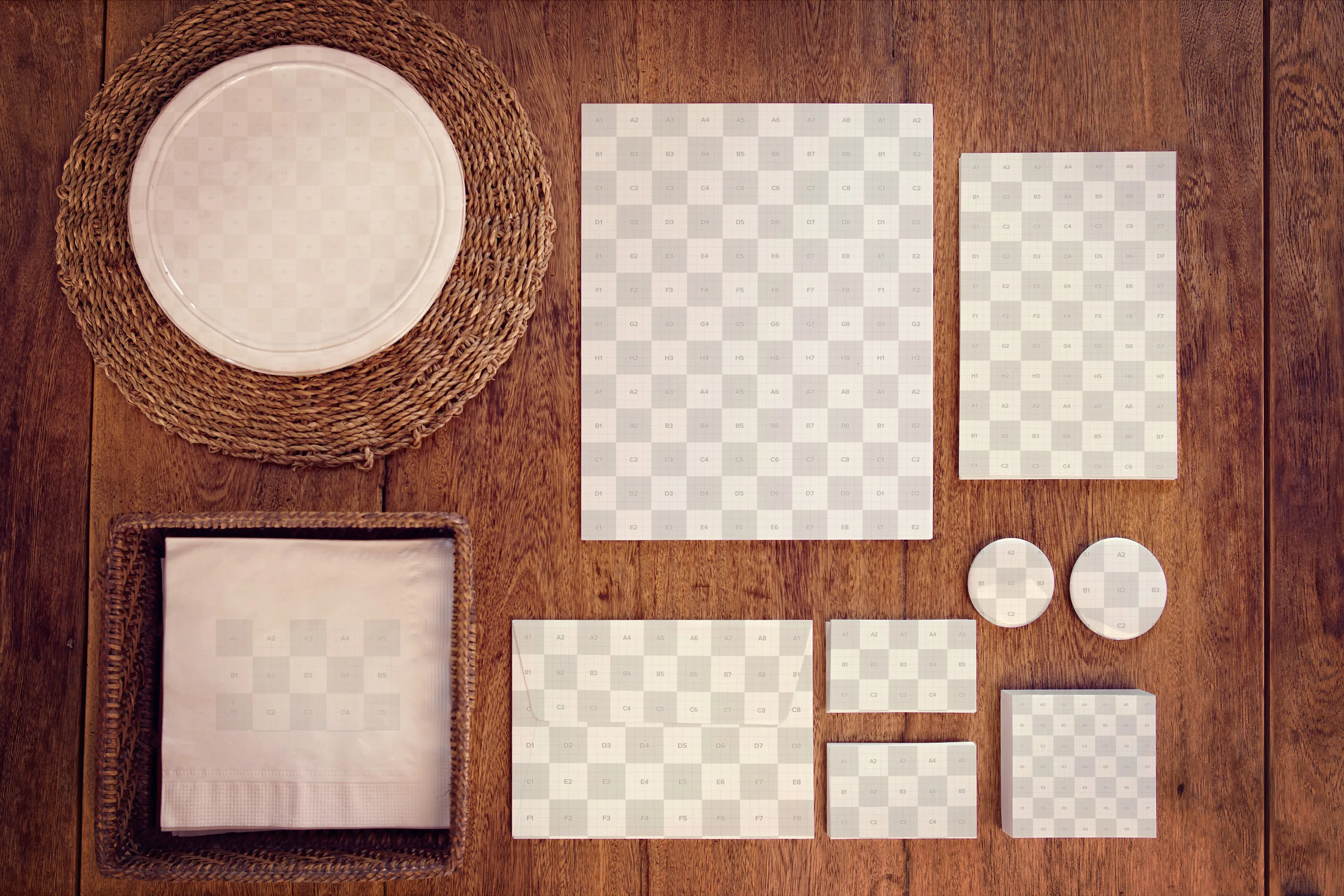 高端品牌VI视觉设计预览办公用品套装样机01 Stationery Mockup 01插图(1)