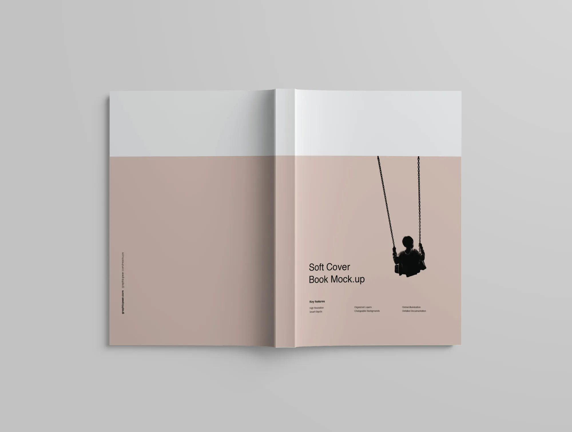 软封面图书设计效果样机模板 Softcover Book Mockup插图(2)