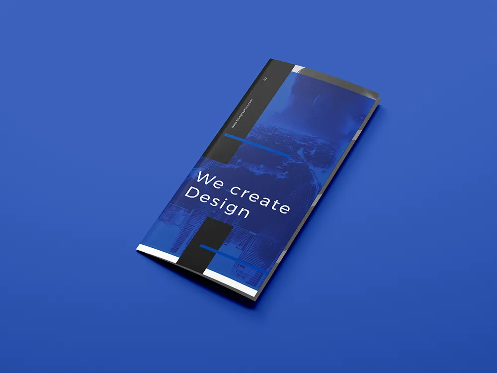 时尚三折叠宣传单样机 Fashion Trifold Mockup插图(4)