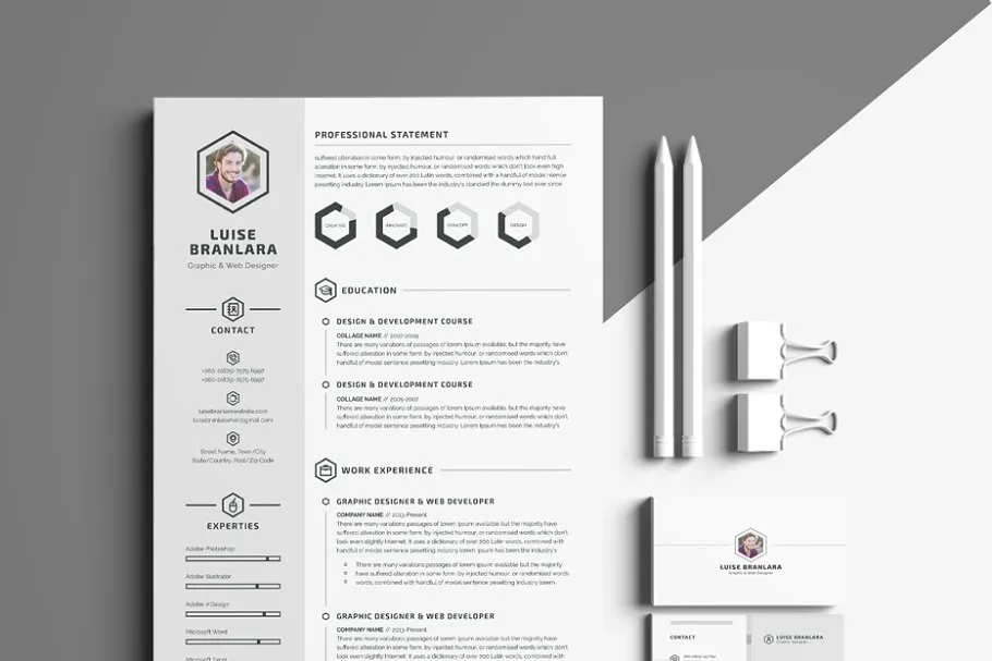 极简主义风格简历模板 Minimal Resume/CV