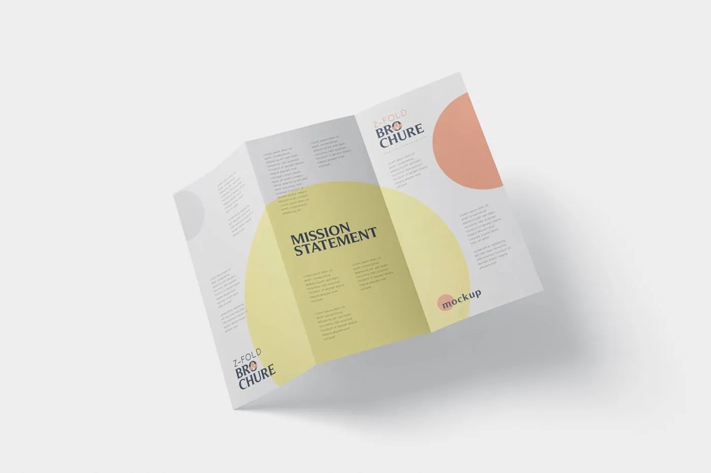 三折页设计风格企业传单/宣传单设计图样机素材库精选 DL Z-Fold Brochure Mockup – 99 x 210 mm Size插图(5)