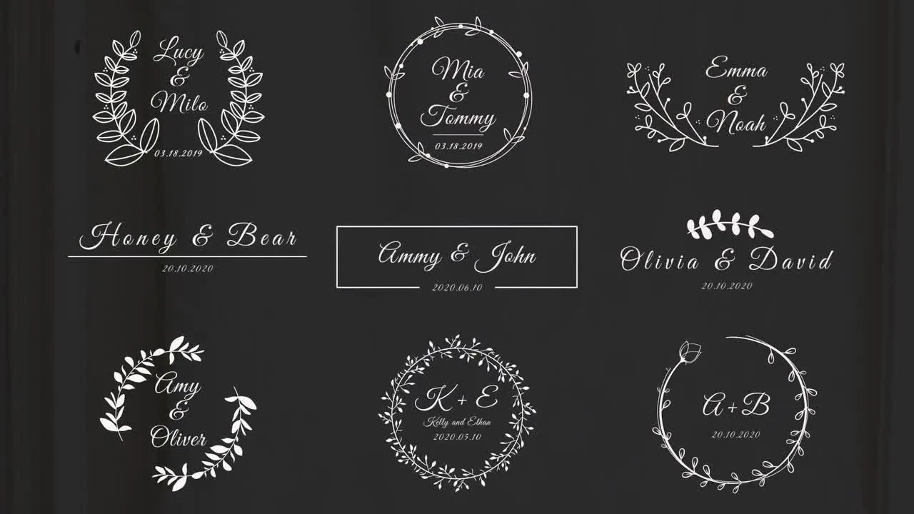 浪漫婚礼视频全屏标题动画像素设计精选AE模板