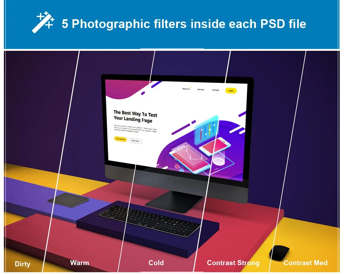 一体机电脑iMac Pro屏幕演示样机模板v2 iMac Pro Mockup V.2插图(7)